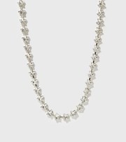 New Look Silver Diamante Star Necklace